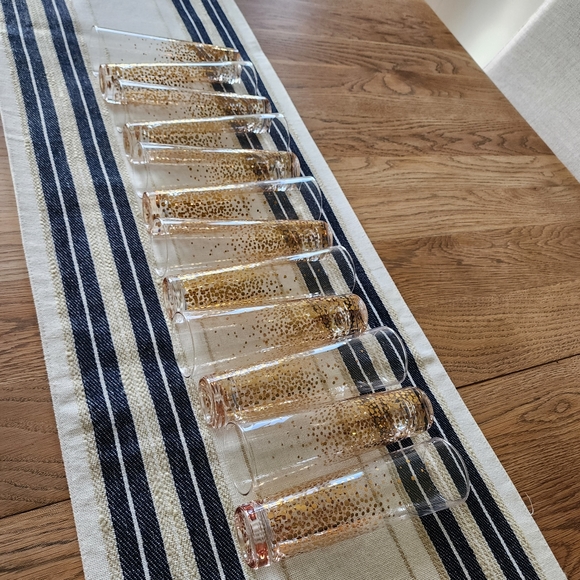 Anthropologie Gold Polka-dots Champagne Flutes Glasses set of 4 - Picture 12 of 12